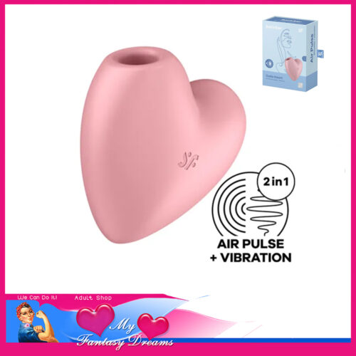 Satisfyer - Cutie Heart Usb 3" Waterproof Clit Sex Toy Air Wave 11 Level 12 Speed Vibration Pink