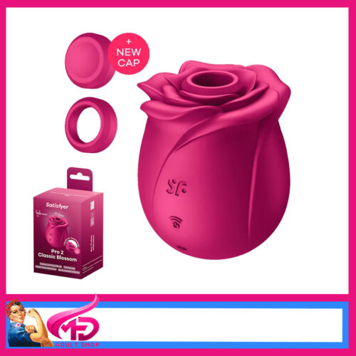 Satisfyer | Classic Blossom Air Wave & Tapping Vibrating Suction USB-C  2.5" Hot Pink