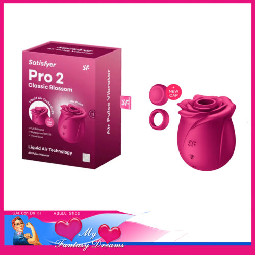 Satisfyer - Classic Blossom Air Wave & Tapping Vibrating Suction Usb 2.5" Hot Pink