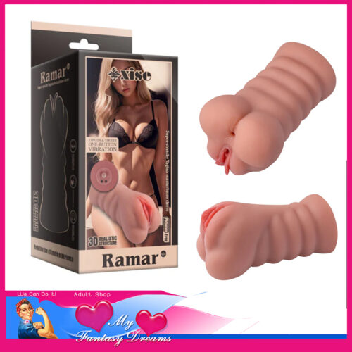 Xise - Ramar 7.5" x 4" Heavy 10 Speed Usb Vibrating Waterproof Male Masturbator Tpr Beige