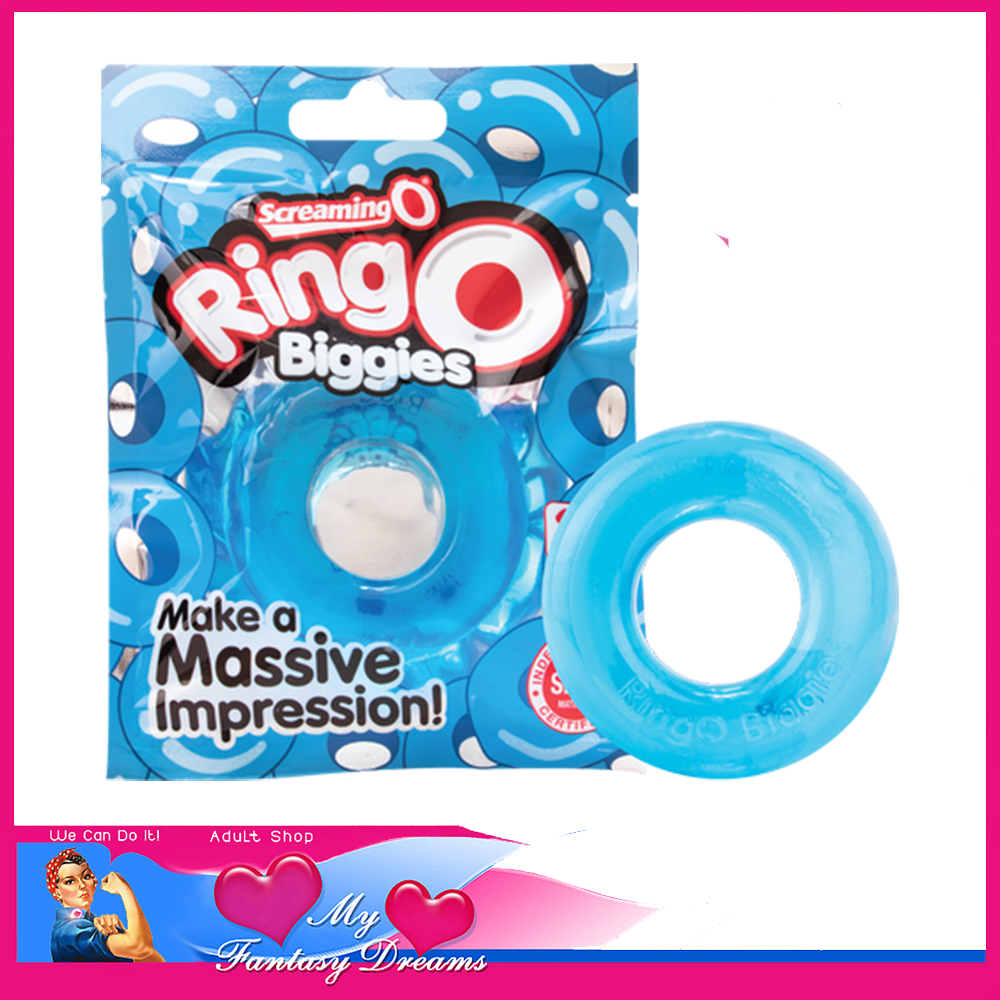 Screaming O | Ring O Biggies Strong Firmer 1cm Sebs Jelly Cock Ring Up to 1.5" | Blue