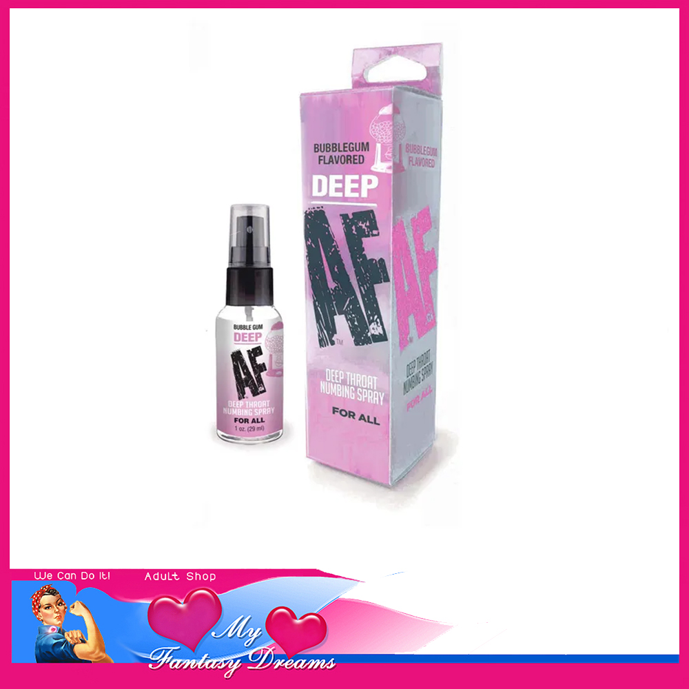 Deep AF | Deep Throat Numbing Spray Oral Sex Flavoured 29ml Bubblegum