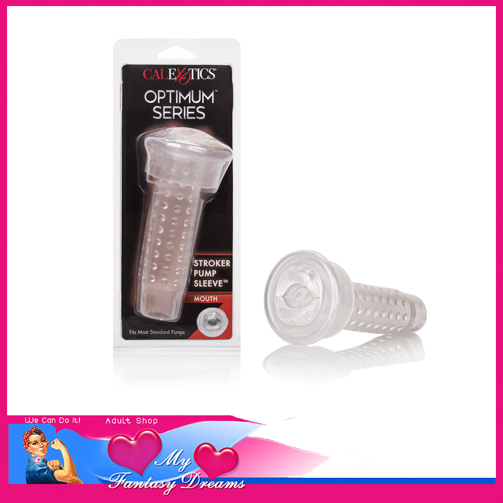 Optimum Series | Penis Pump Mouth Stroker Sleeve Textures 6" Tpr Suits up to 3" Wide