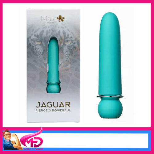 Maia | Vibrator JAGUAR 10.1cm USB Hard Bullet 10 Speeds Base Button Teal Green