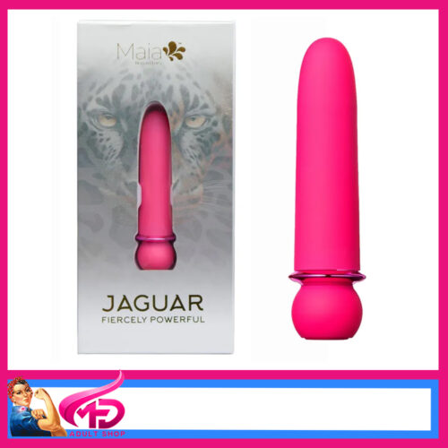 Maia | Vibrator JAGUAR 10.1cm USB Hard Bullet 10 Speeds Base Button  Pink