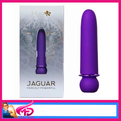 Maia | Vibrator JAGUAR 10.1cm USB Hard Bullet 10 Speeds Base Button Purple