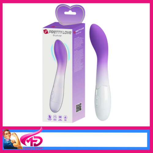 Pretty Love | Bishop 30 Pattern 7.5" G Spot Battery Vibrator Slim Purple White