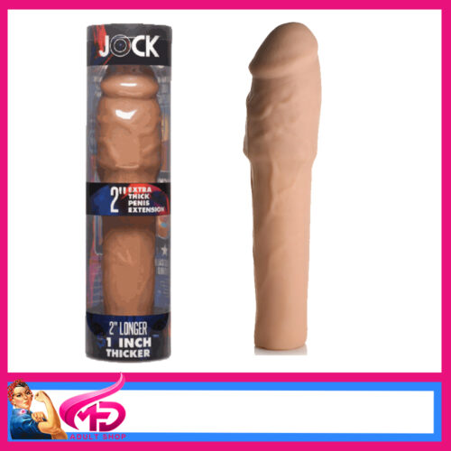 JOCK Extra Thick Penis Extension Sleeve 2" Caramel 6cm Wide! Soft Squishy
