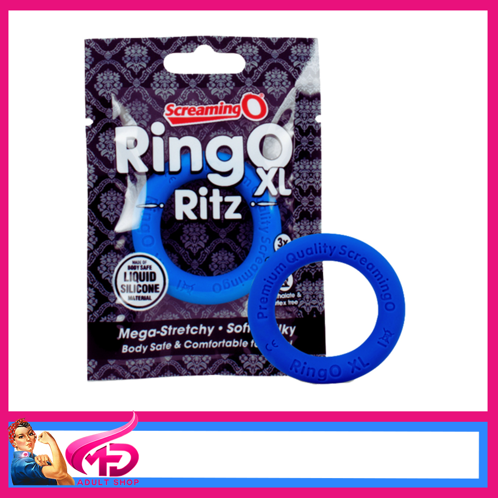 The Screaming O | Ritz Ring O Xl 30mm Inner Soft Stretchy Liquid Silicone Penis Ring - Blue