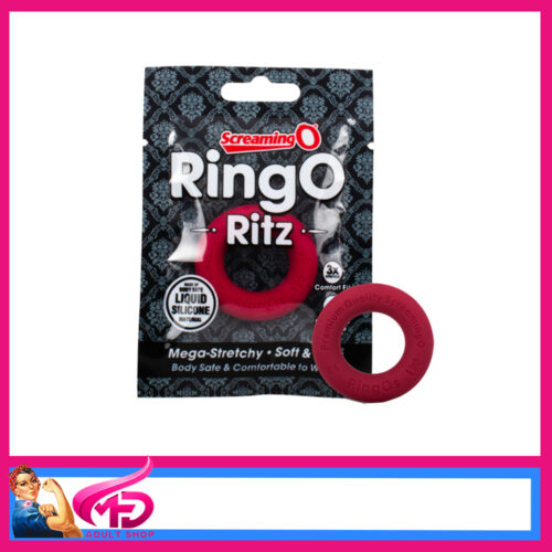 The Screaming O | Ritz Ring O 20mm Tight Inner Soft Stretchy Liquid Silicone Penis Ring - Red
