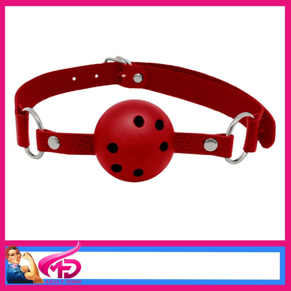 Alive | Ball Mouth Gag Restraint With Holes Pu Leather Red