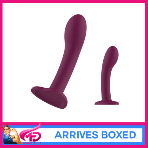 Passion Play Liquid Silicone Dildo - Purple 18cm girthy bulb tip
