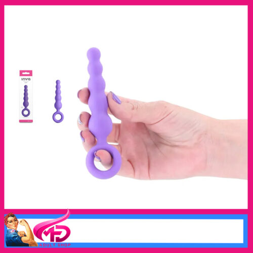 INYA Slip id Thrusting Probe With Ring Base Finger Hole 12.7cm Mini Anal Bead
