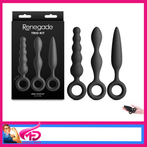 Renegade Trio Kit - Black  3 set anal probes beads