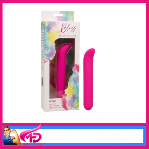 Calexotics Bliss Liquid Silicone - G-Vibe USB 10 Speeds 5.25" insert x 1.5" pink