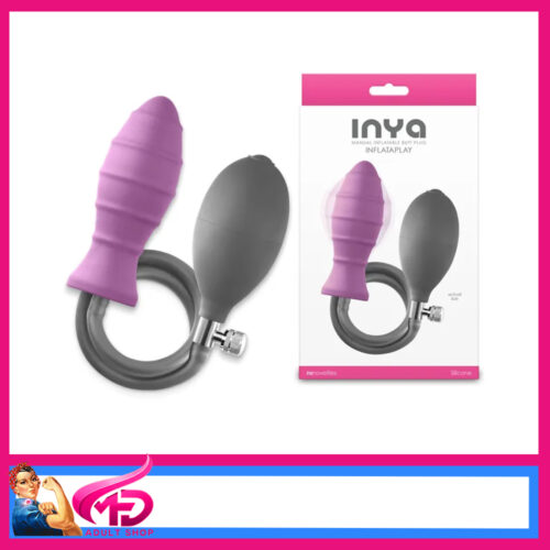 Inya | Bulb Pump Inflating Anal Plug 10.5cm x 4cm Quick Release Silicone