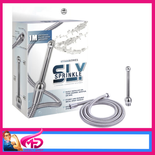 Sly Sprinkle | Stainless Steel Hose Attachment Cleanser Douche 1 metre 3.3" insert
