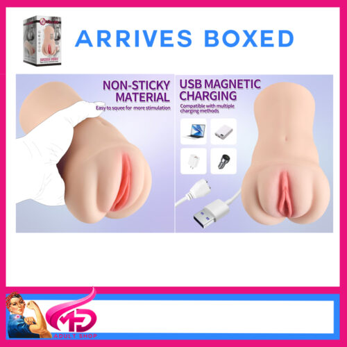 Xise | Brenna Pussy Usb Heavy Handheld Vibrating Masturbator 750g Beige