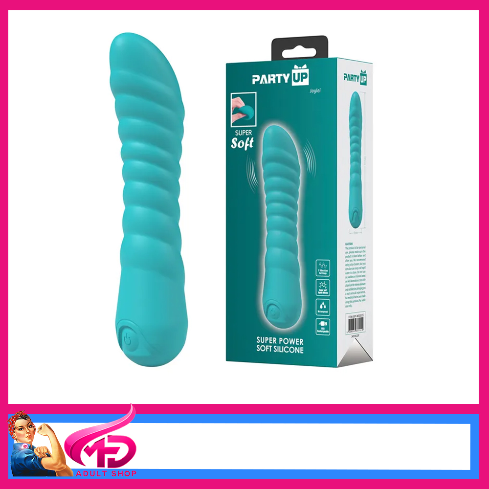 Party Up | 7 Speed G Spot Super Soft Vibrator 7 Speeds 14.6cm Green