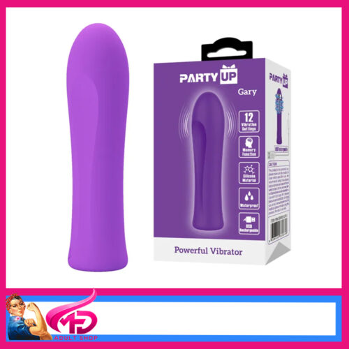 Pretty Love | Gary Usb Vibrator Bullet Waterproof 10.2cm 12 Speeds Purple