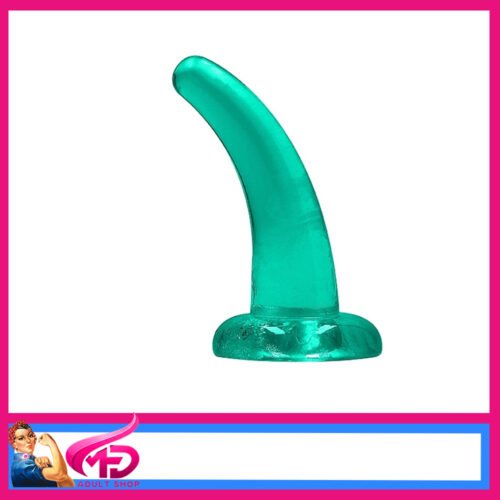 Realrock- 5" Crystal Clear Dildo Suction Cup Probe -Green