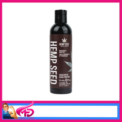 Hemp Seed | Unscented Body Massage Oil Earthly Body Blend 237ml Disc Lid