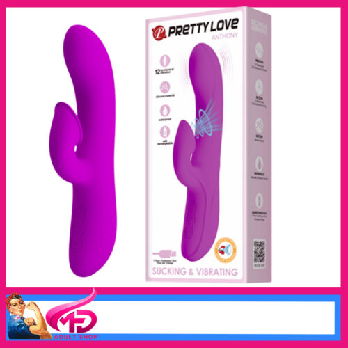 Pretty Love | Anthony Rabbit 12 Vibrator With Clit Vacuum Suction Purple