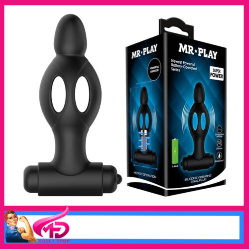 Mr Play | Anal Vibrator Plug Battery 10 Speeds 11.8cm Tall Black