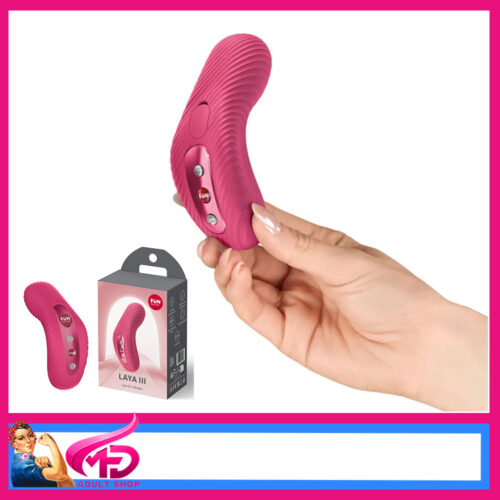 Fun Factory | Laya III Curved Clitoris Ribbed 10 Speed Vibrator Bullet Usb-c Pink