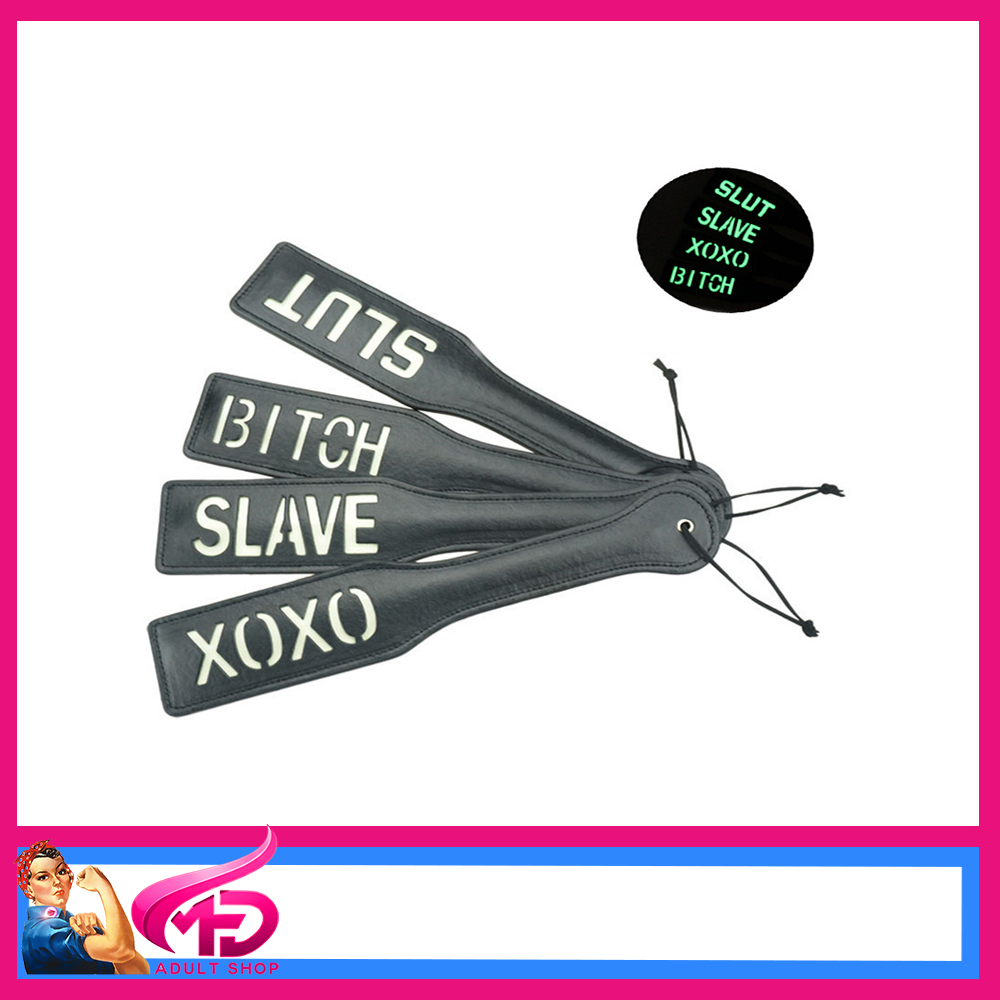 X-cite Glow In The Dark Imprint Paddle 12" Faux Leather Bitch