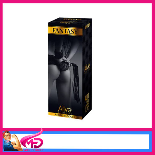 Alive Fantasy Flogger 69cm Whip BDSM Line Erotic Flogging Spanker Black Pu Leather