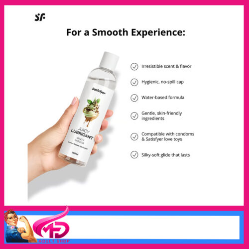 Satisfyer | Juicy Lubricant Thick Gel Water Based 300ml Disc Lid Minty Mocha